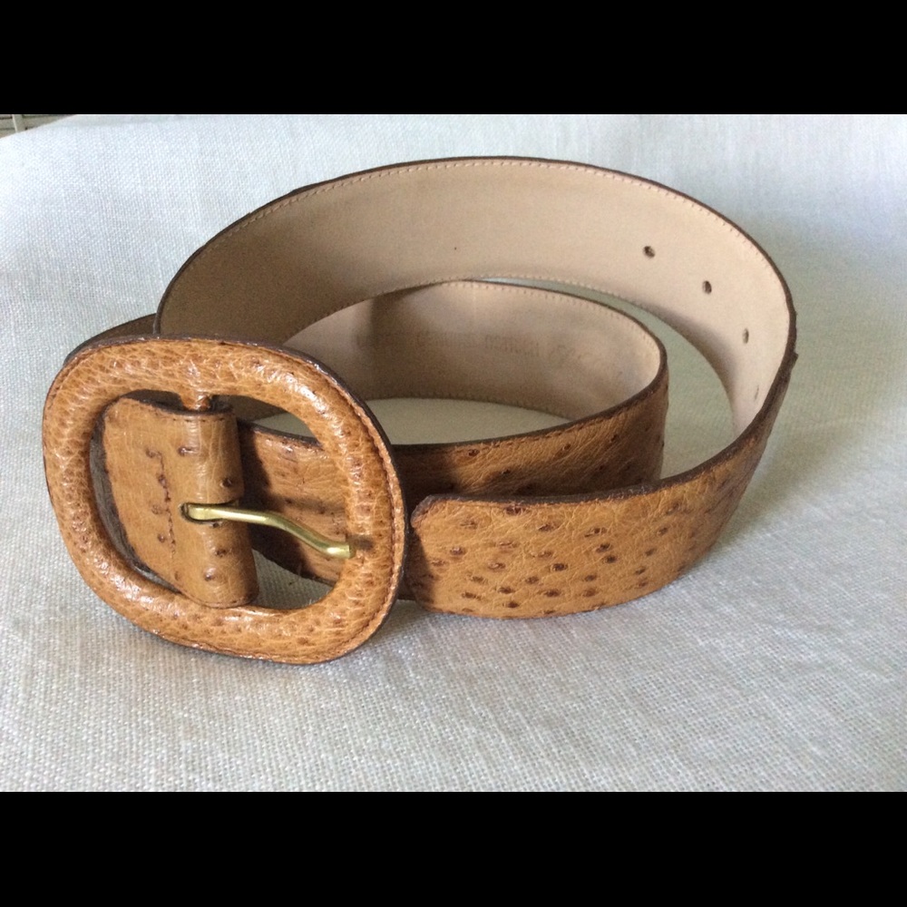 Saks Fifth Avenue genuine Ostrich Belt